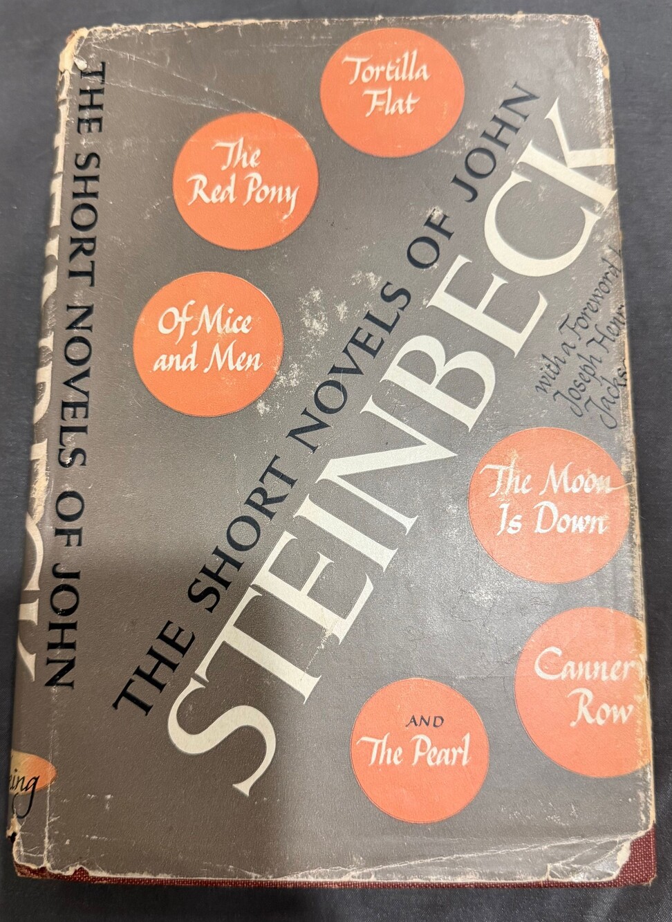 The Short Novels of John Steinbeck Hardcover Book w/ Dust Jacket - BCE